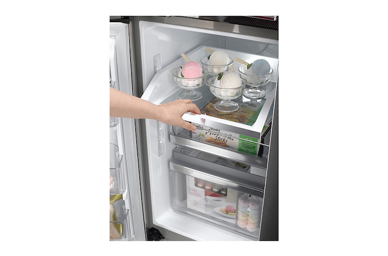 LG 712L French Door Fridge with Anti-fingerprint Brushed Finish, GF-5L712PL